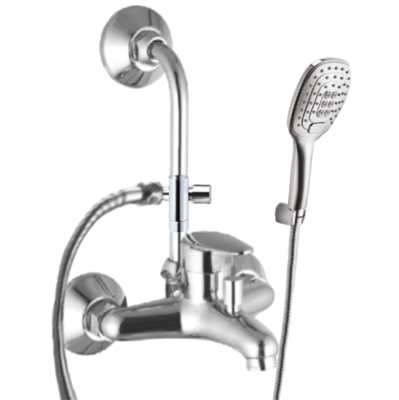 S.L Exposed Wall Mixer with Bend & H.Shower